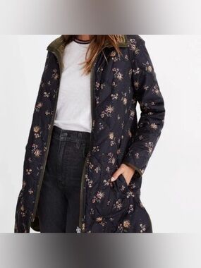 Madewell Reversible Quilted Liner Jacket in Forest Floral